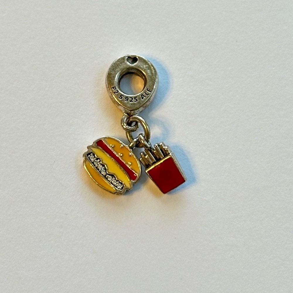 Pandora Burger and Fries Charm